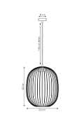 Lampa wisząca MANTRA 1 BURGUNDY - Emibig
