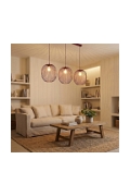 Lampa wisząca MANTRA 3 BURGUNDY - Emibig