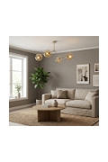 Lampa sufitowa SPACE 4 MOKKA AMBER - Emibig