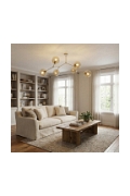 Lampa sufitowa SPACE 6 MOKKA AMBER - Emibig