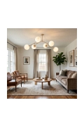 Lampa sufitowa SPACE 6 MOKKA OPAL - Emibig