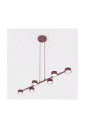 Lampa wisząca MEGARA 6 BURGUNDY - Emibig