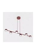 Lampa wisząca MEGARA 6 BURGUNDY - Emibig
