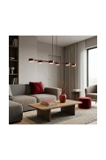 Lampa wisząca MEGARA 6 BURGUNDY - Emibig