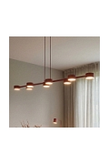 Lampa wisząca MEGARA 8 BURGUNDY - Emibig