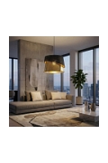 Lampa wisząca CANVA 1 BLACK GOLD - Emibig