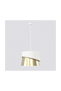 Lampa wisząca CANVA 1 WHITE GOLD - Emibig