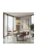 Lampa wisząca CANVA 1 WHITE GOLD - Emibig