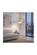 Lampa podłogowa CANVA LP1 WHITE GOLD - Emibig