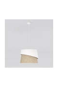 Lampa wisząca CANVA 1 WHITE NATURAL - Emibig