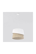 Lampa wisząca CANVA 1 WHITE NATURAL - Emibig