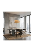 Lampa wisząca CANVA 1 WHITE NATURAL - Emibig