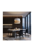 Lampa wisząca CANVA 1 WHITE NATURAL - Emibig