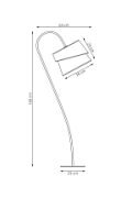 Lampa podłogowa CANVA LP1 WHITE NATURAL - Emibig