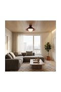 Lampa sufitowa MONO 1S PLAFON BURGUNDY OPAL - Emibig