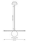 Lampa wisząca UMBRA 1 WHITE - Emibig