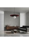 Lampa wisząca UMBRA 1 BURGUNDY-BLACK - Emibig