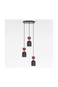 Lampa wisząca GAUDI 3PREM BLACK BURGUNDY - Emibig