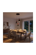 Lampa wisząca GAUDI 3PREM BLACK BURGUNDY - Emibig
