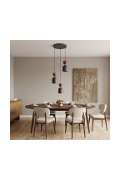 Lampa wisząca GAUDI 3PREM BLACK BURGUNDY - Emibig