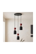 Lampa wisząca GAUDI 3PREM BLACK BURGUNDY - Emibig
