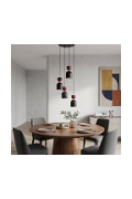 Lampa wisząca GAUDI 4PREM BLACK BURGUNDY - Emibig