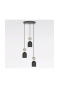 Lampa wisząca GAUDI 3PREM BLACK MOKKA - Emibig