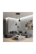 Lampa wisząca GAUDI 3PREM BLACK MOKKA - Emibig