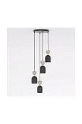 Lampa wisząca GAUDI 4PREM BLACK MOKKA - Emibig