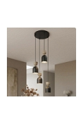 Lampa wisząca GAUDI 4PREM BLACK MOKKA - Emibig