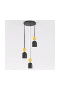Lampa wisząca GAUDI 3PREM BLACK ORANGE - Emibig
