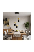 Lampa wisząca GAUDI 3PREM BLACK ORANGE - Emibig