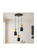 Lampa wisząca GAUDI 3PREM BLACK ORANGE - Emibig
