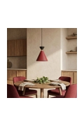Lampa wisząca KLEVER 1 BURGUNDY BLACK - Emibig