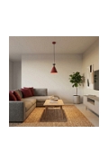 Lampa wisząca KLEVER 1 BURGUNDY BLACK - Emibig