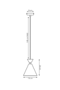 Lampa wisząca KLEVER 1 BURGUNDY BLACK - Emibig