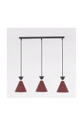 Lampa wisząca KLEVER 3 BURGUNDY BLACK - Emibig