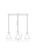 Lampa wisząca KLEVER 3 MOKKA BLACK - Emibig