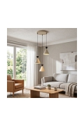 Lampa wisząca KLEVER 3PREM MOKKA BLACK - Emibig