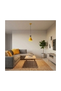 Lampa wisząca KLEVER 1 ORANGE BLACK - Emibig