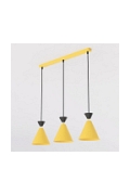 Lampa wisząca KLEVER 3 ORANGE BLACK - Emibig