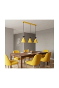 Lampa wisząca KLEVER 3 ORANGE BLACK - Emibig
