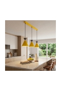 Lampa wisząca KLEVER 3 ORANGE BLACK - Emibig