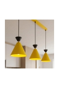 Lampa wisząca KLEVER 3 ORANGE BLACK - Emibig