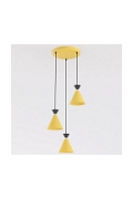 Lampa wisząca KLEVER 3PREM ORANGE BLACK - Emibig