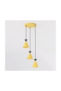 Lampa wisząca KLEVER 3PREM ORANGE BLACK - Emibig