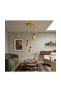 Lampa wisząca KLEVER 3PREM ORANGE BLACK - Emibig