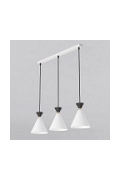 Lampa wisząca KLEVER 3 WHITE BLACK - Emibig