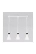 Lampa wisząca KLEVER 3 WHITE BLACK - Emibig
