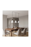 Lampa wisząca KLEVER 3 WHITE BLACK - Emibig